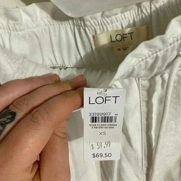 NWT Loft Beach Pants Casual Pants Women’s White size XS - Picture 5 of 11